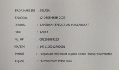 Diserobot Tanahnya, Anita Kadukan Kadis Pertanahan Pekanbaru Ke Polda Riau