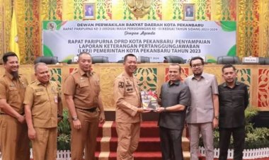 Rapat Paripurna Penyampaian LKPJ Pemerintah Kota Tahun 2023
