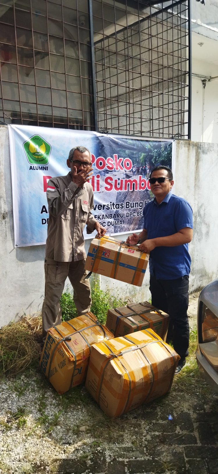 Alumni UBH Dirikan Posko Untuk Masyarakat Riau Peduli Bencana Sumbar