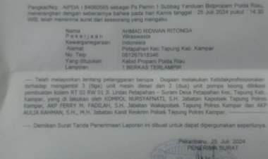 Polsek Tapung Tidak Profesional Diadukan Ke Propam Polda Riau