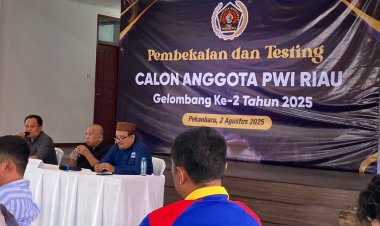 48 Wartawan Mengikuti Seleksi Masuk PWI Riau, Ahmad Suryawan Dari RIAUPDATE Terpilih Peserta Terbaik